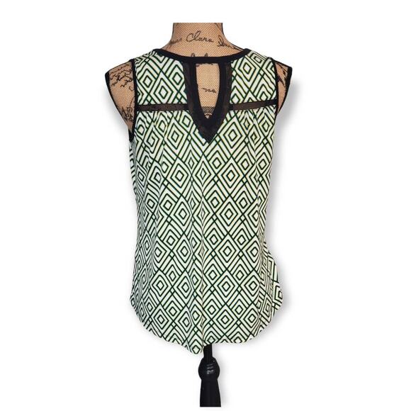 Worthington Green & Black Short Sleeved Tank Top - Size Medium - Picture 3 of 5